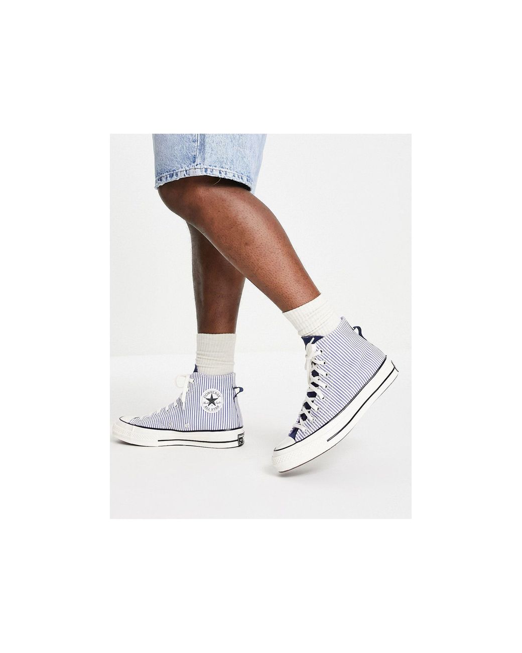 Chuck taylor 70 craft hickory - baskets montantes à rayures - /blanc  Converse pour homme en coloris Bleu | Lyst