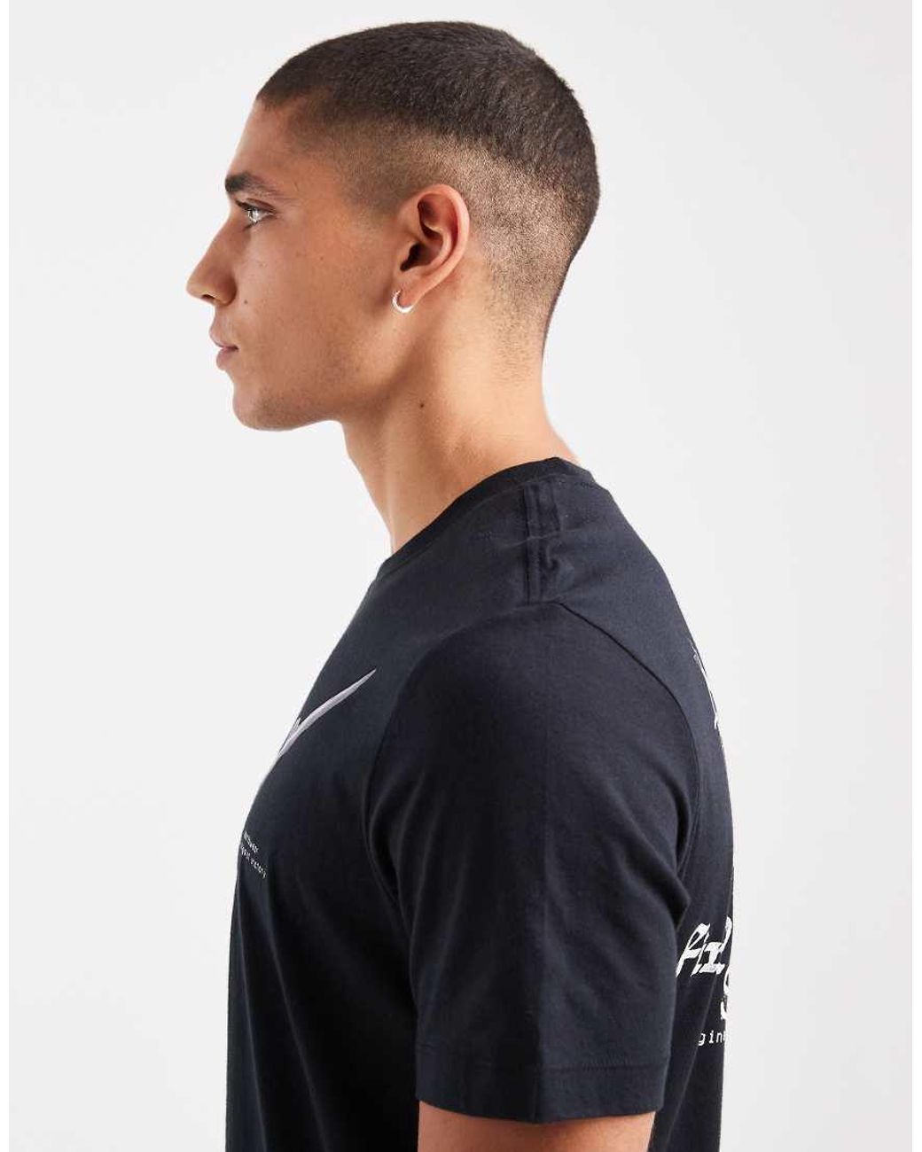 Nike Black Sportswear Back Print Graphic T-Shirt for men