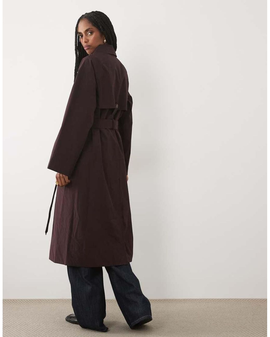 Barbour Brown Antonella Showerproof Belted Trench Coat