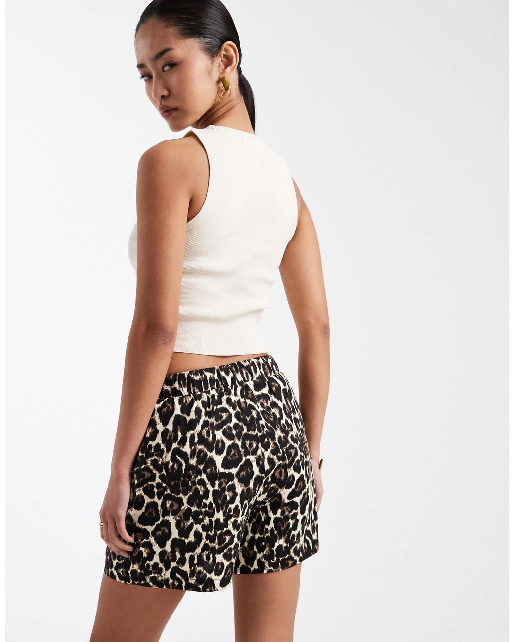 Threadbare White Jersey Pull On Shorts With Drawstring