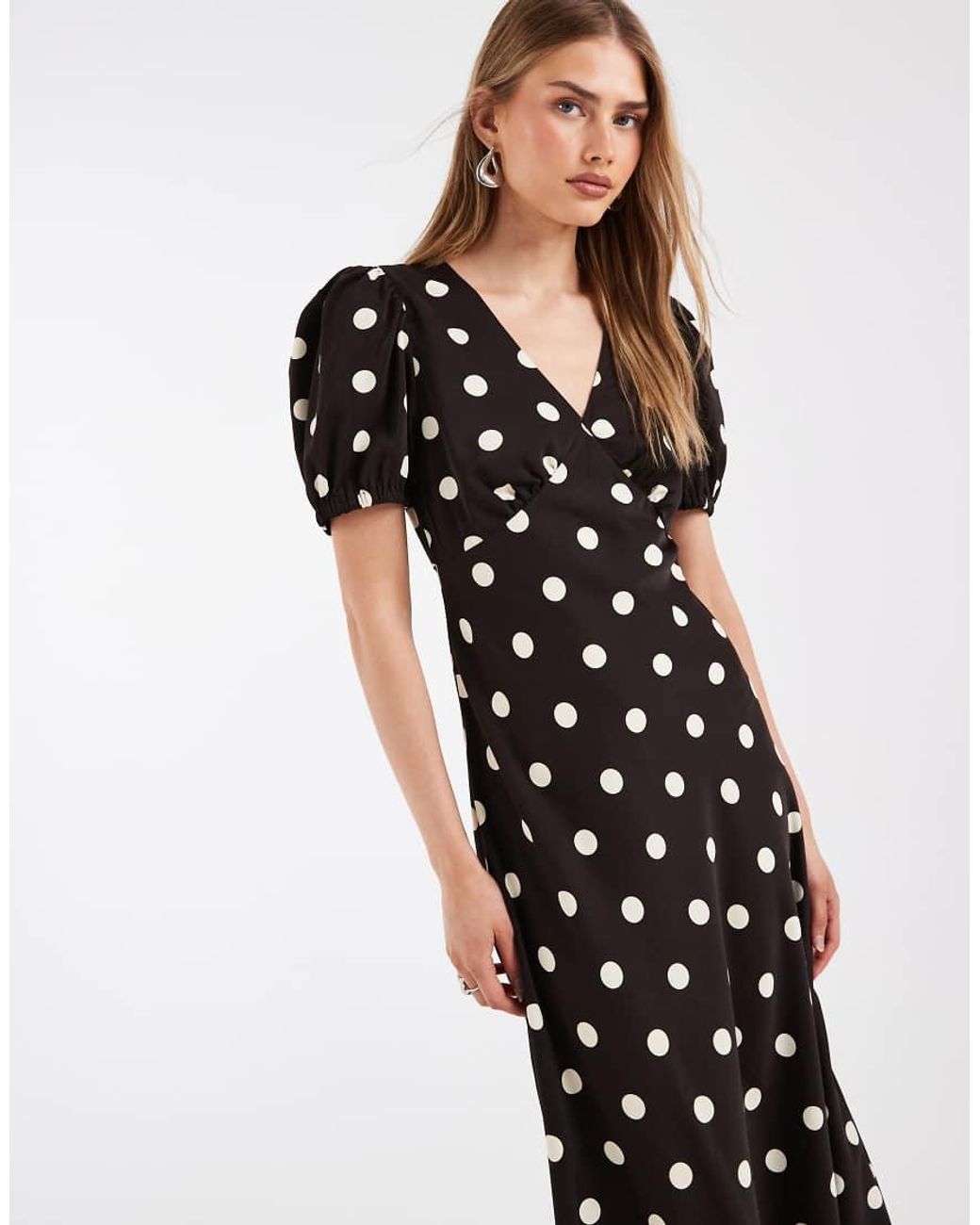 Jdy White V-neck Midi Dress