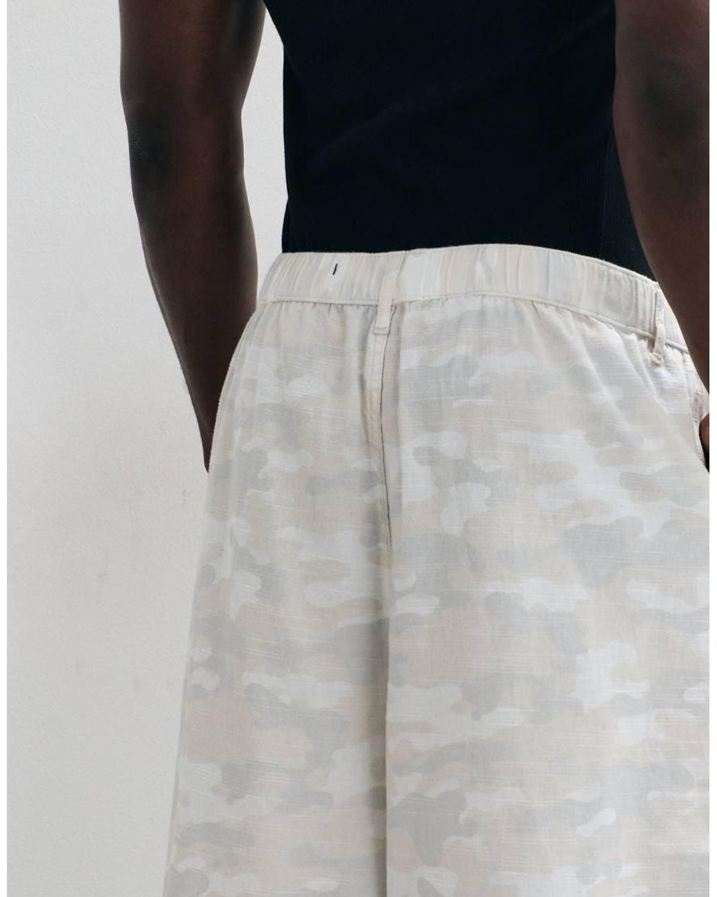 Collusion White Xl baggy Linen Look Cargo for men