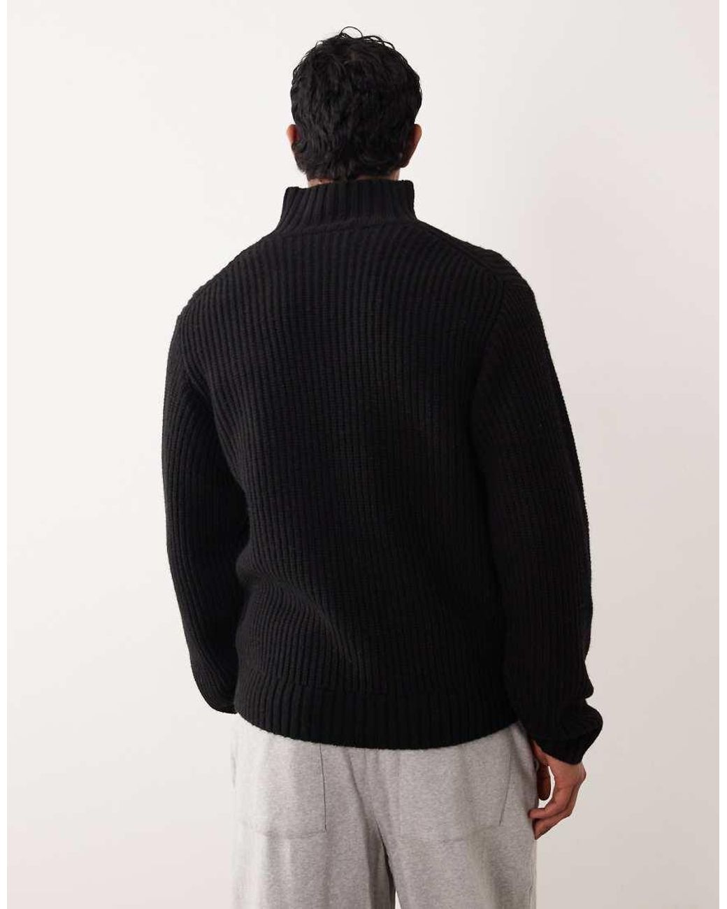 Carhartt Black Detroit Half Zip Knitted Jumper