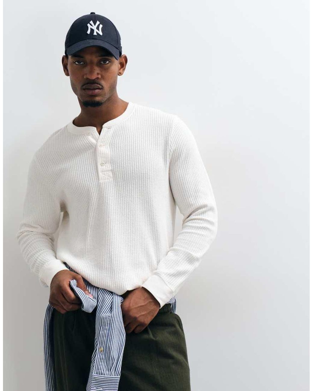 Abercrombie & Fitch Multicolor Waffle Henley Top for men