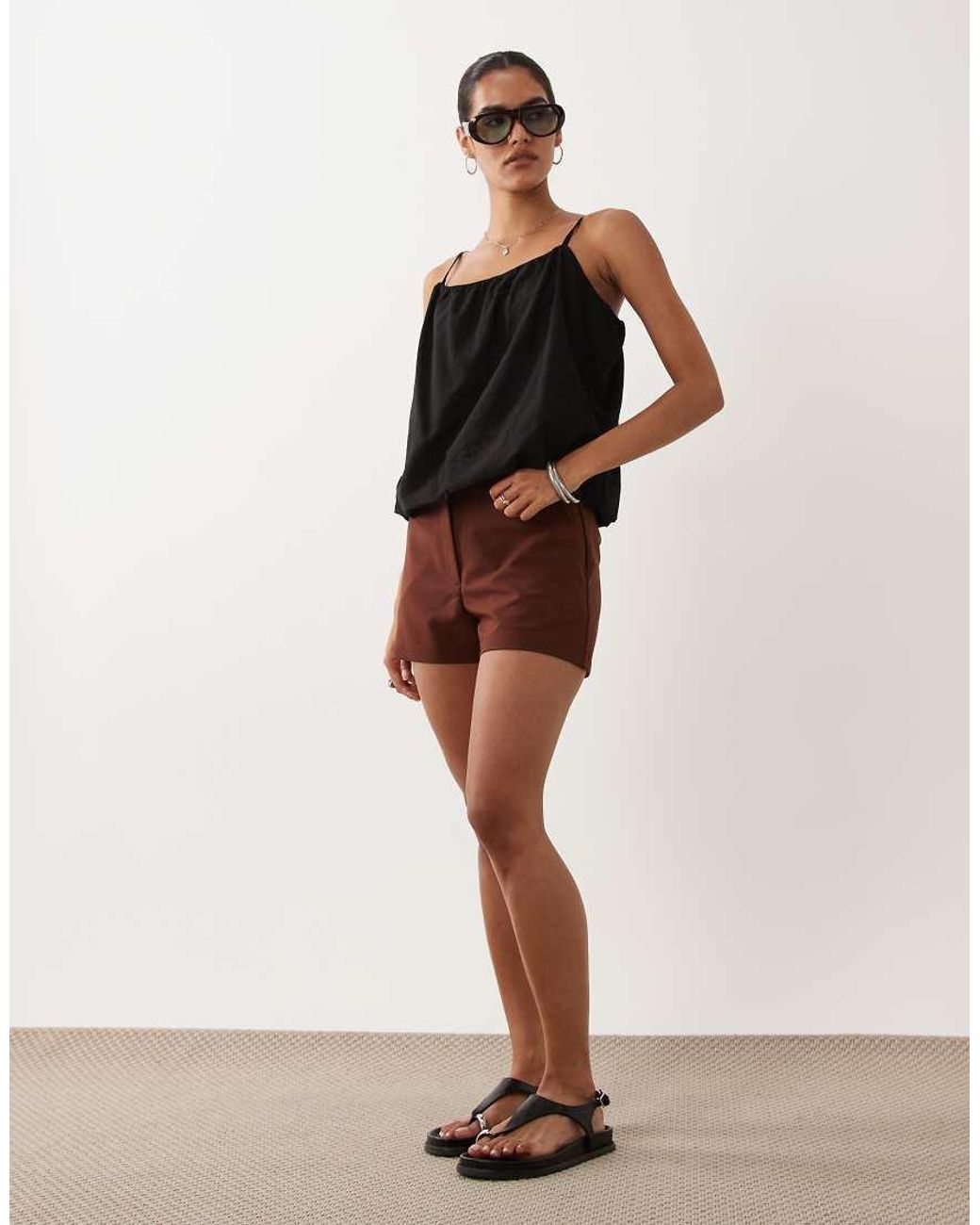 ASOS Getailleerde Microshort in het Brown