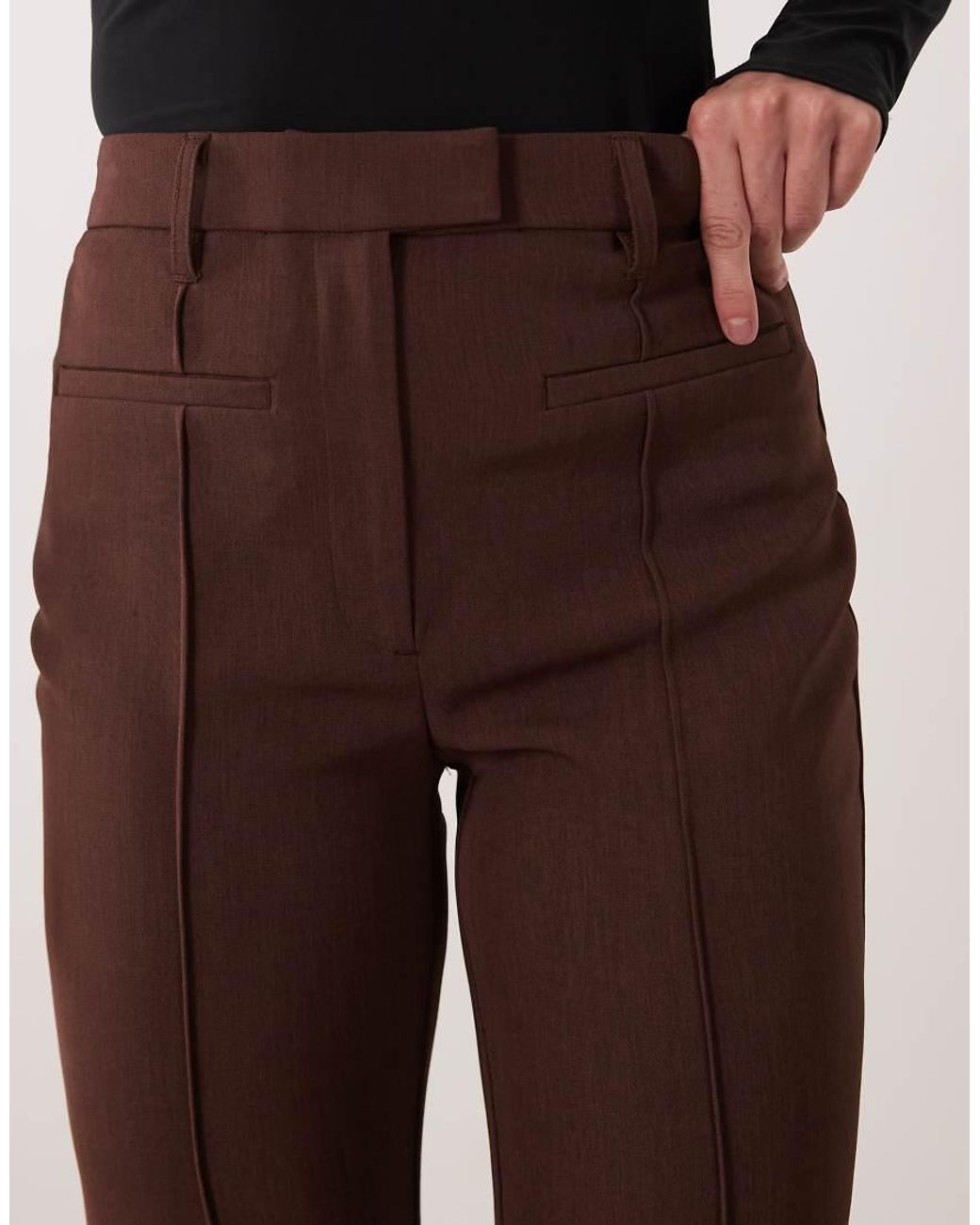 ASOS Flared Broek in het Brown