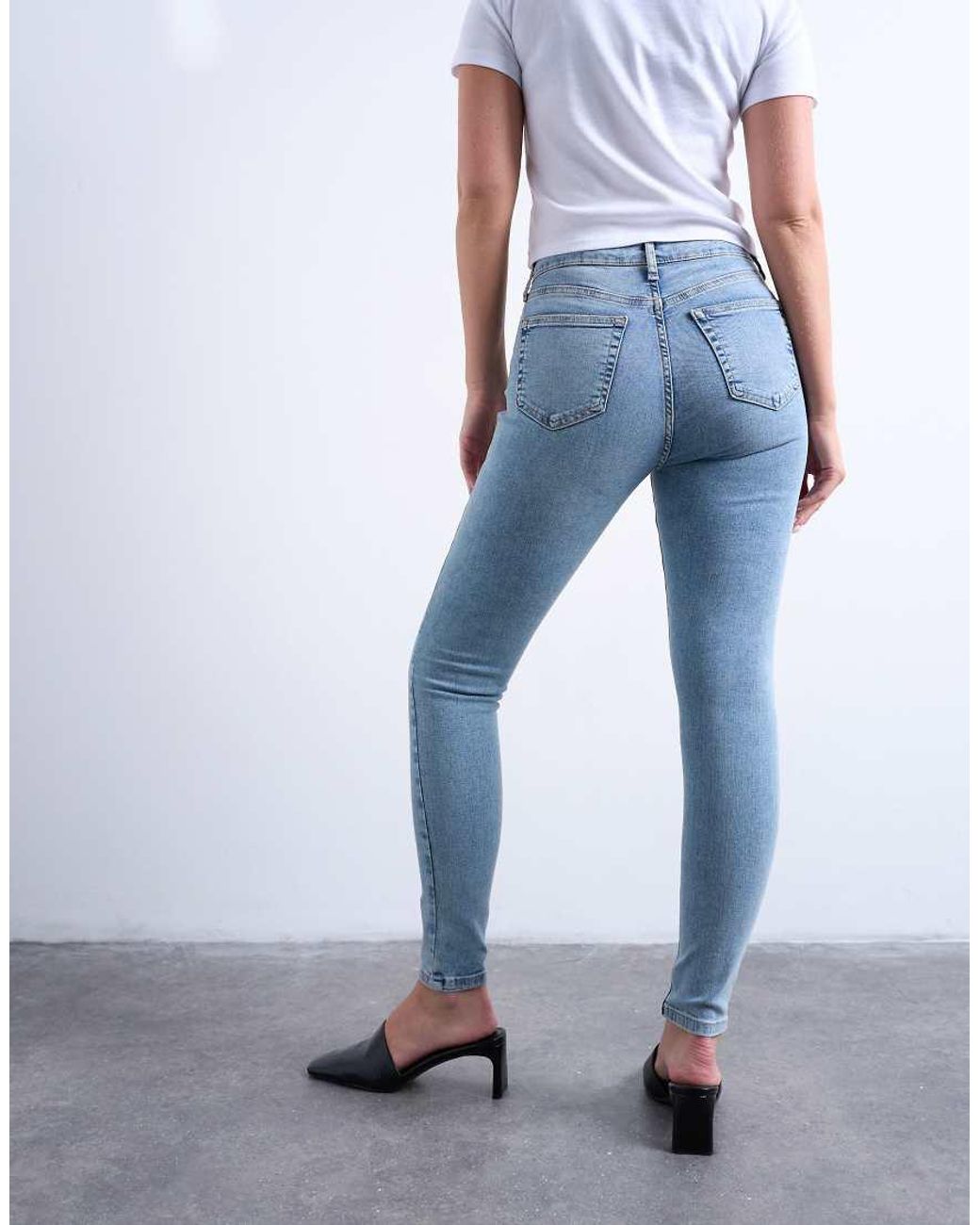 Topshop Hourglass Blue Jamie High Rise Skinny Jean