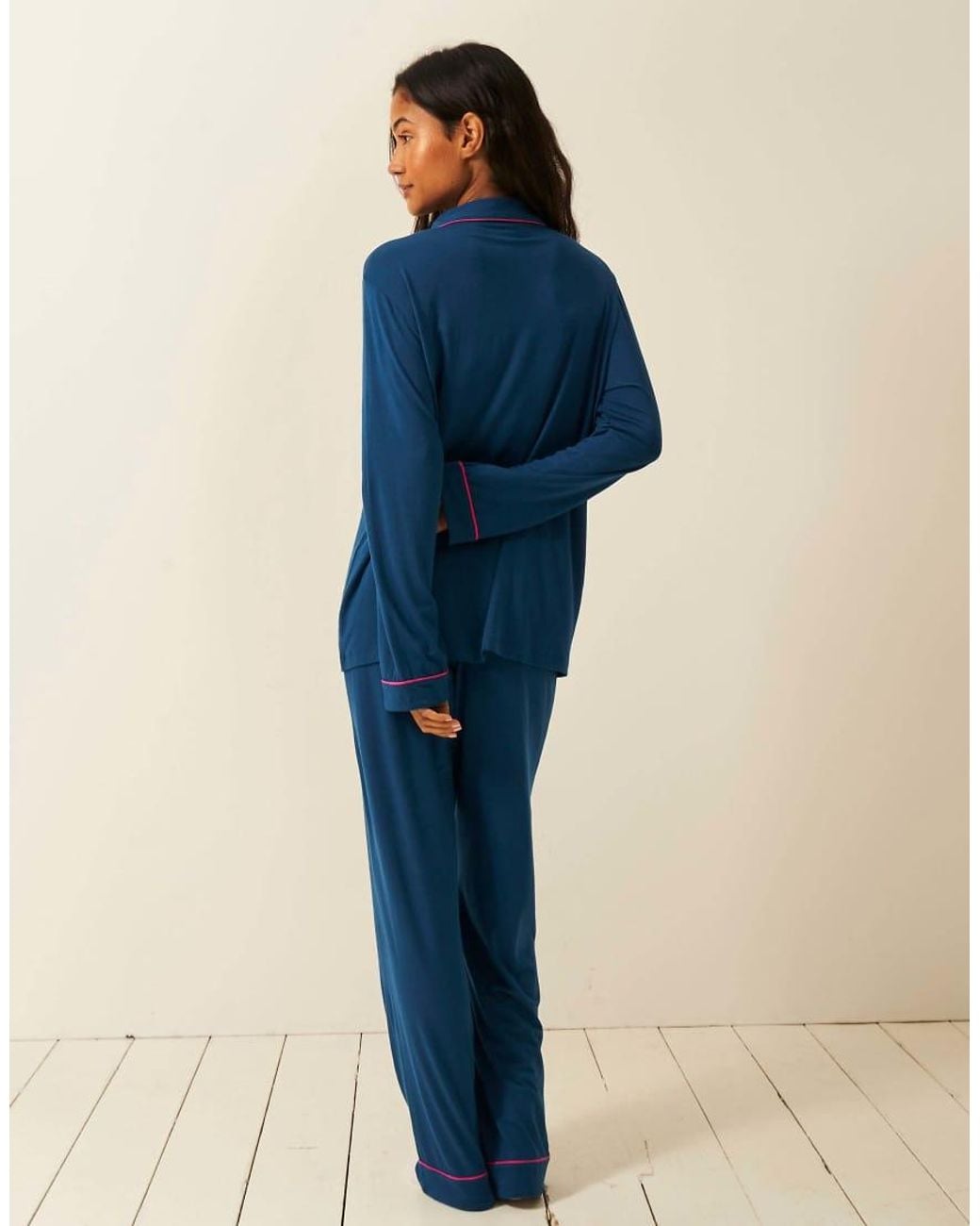 Stripe & Stare Blue Long Pyjama Set