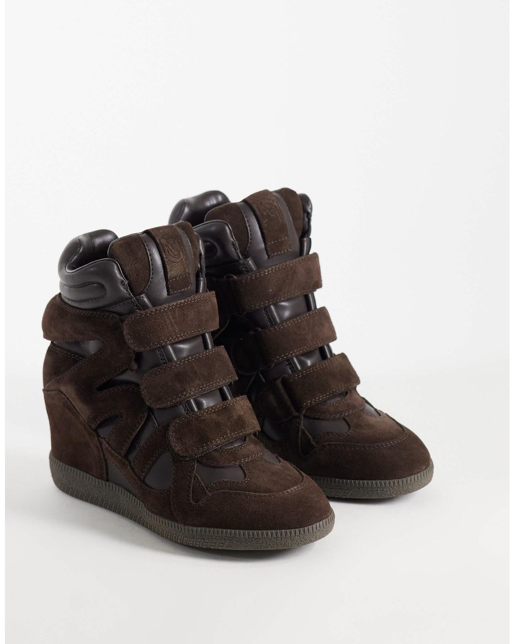 Steve Madden Black Mavis Wedge Trainers