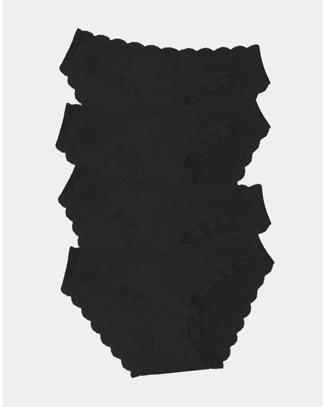 Stripe & Stare Black Original Knicker Four Pack