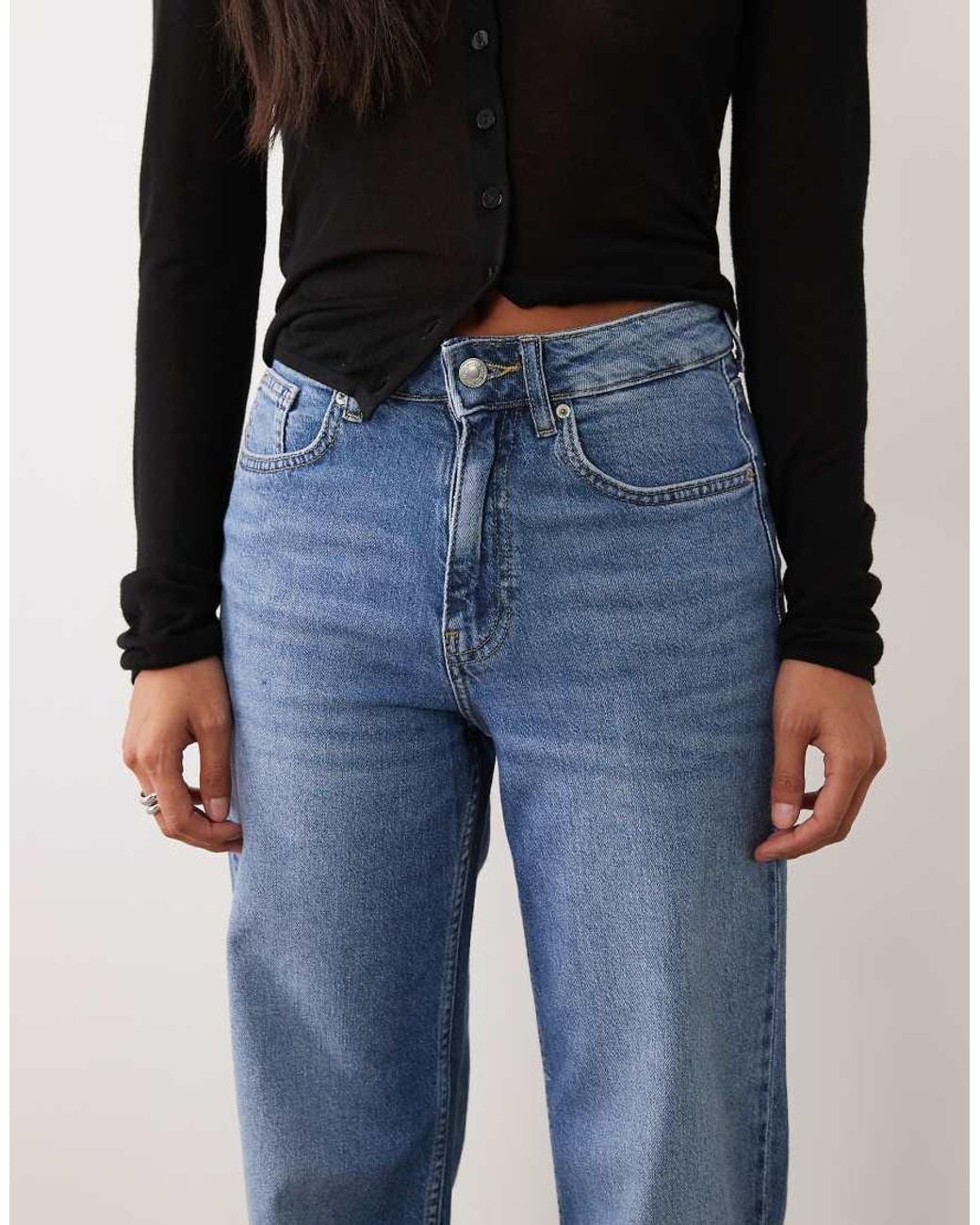 Only Petite Blue Juicy High Waist Wide Leg Jeans