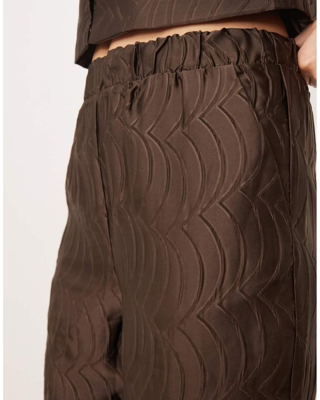 Y.A.S Natural Premium Texture High Waist Trousers Co-ord
