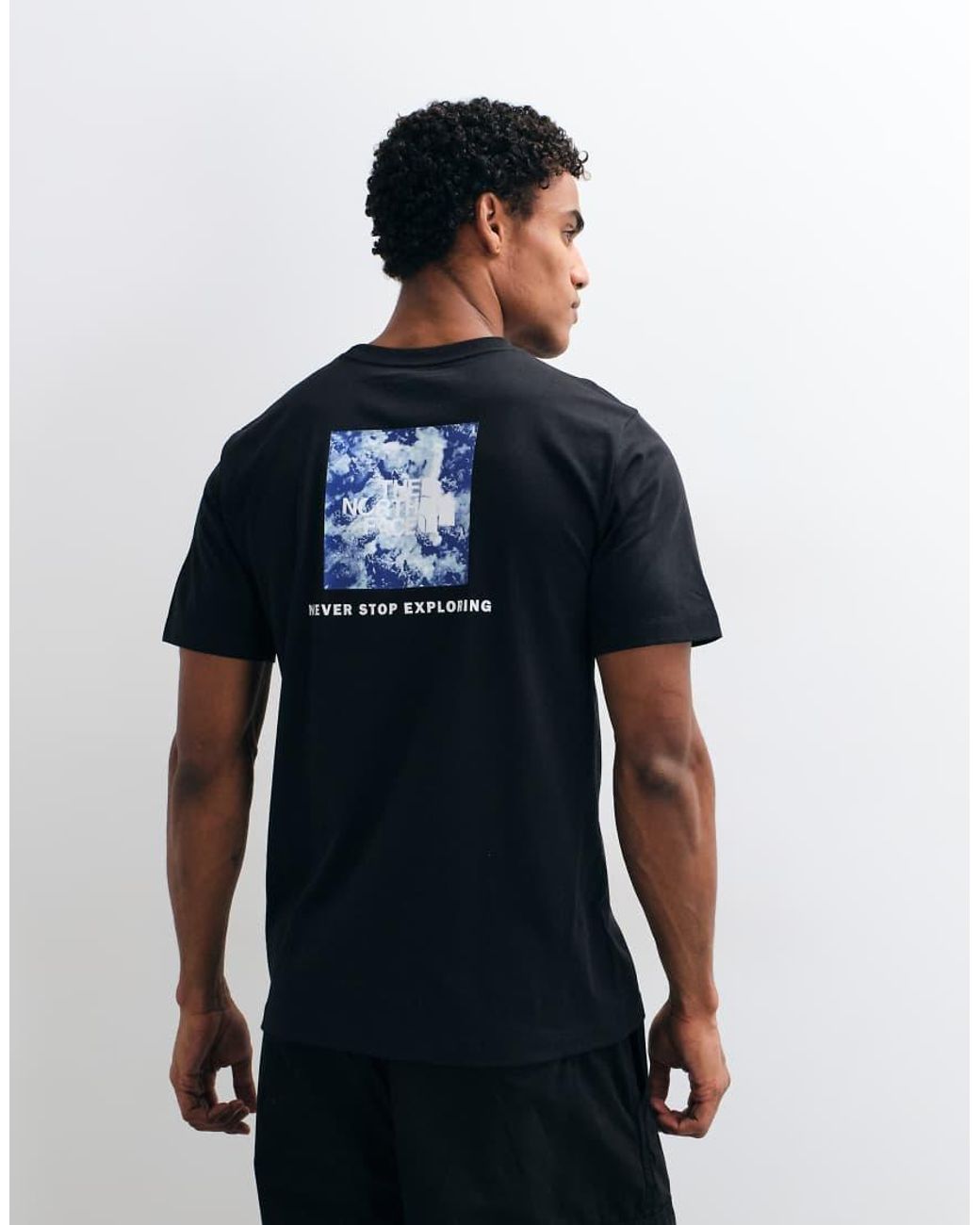 The North Face Blue Granitic Rock Nse Graphic T-shirt for men