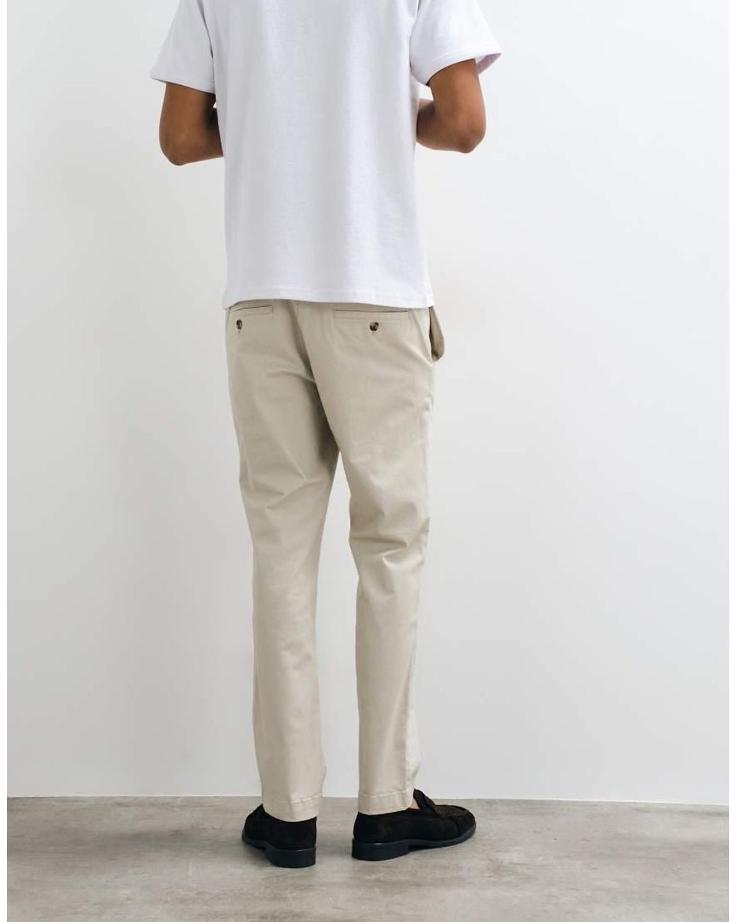 Mango Multicolor Cotton Rich Slim Fit Trousers for men