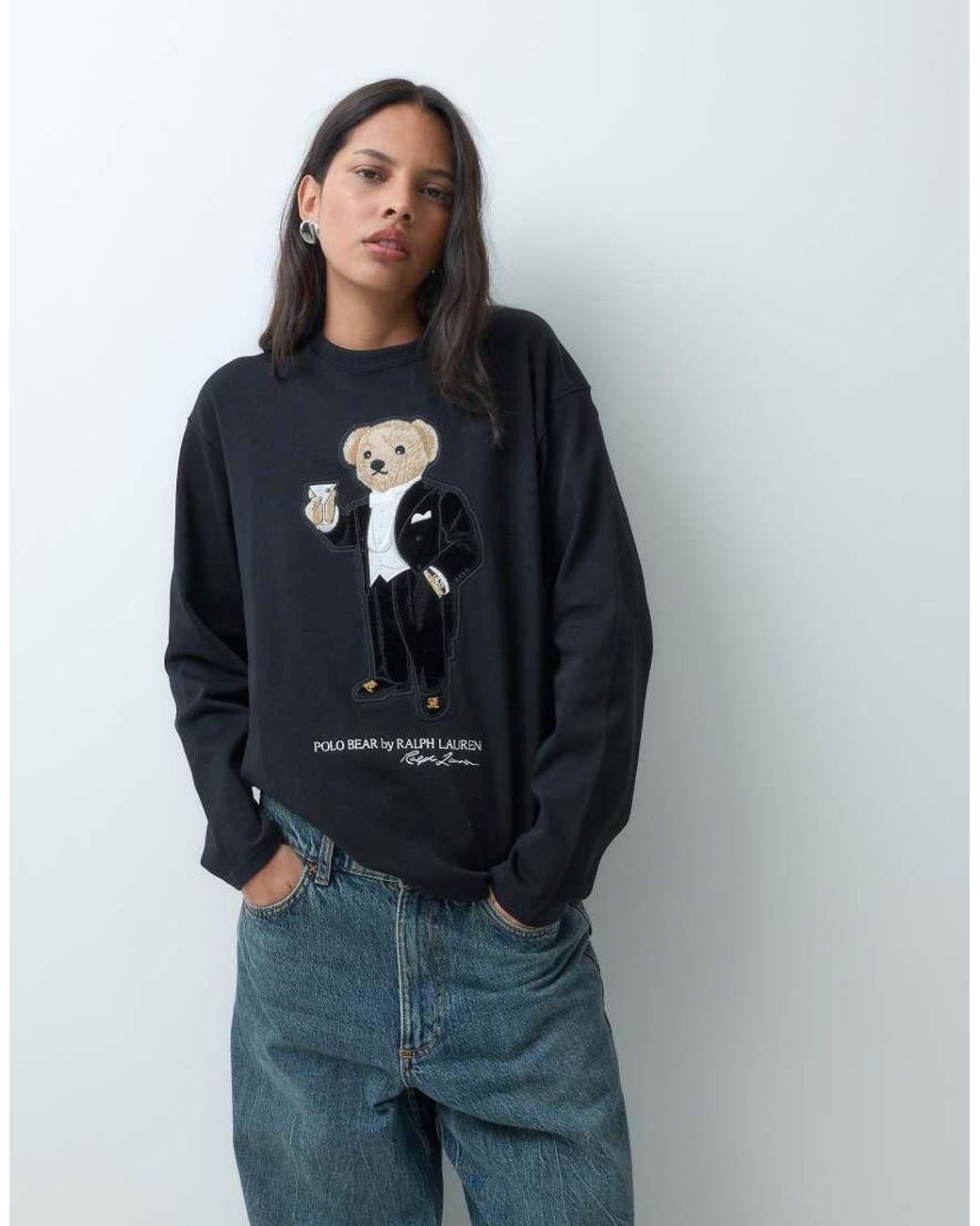 Polo Ralph Lauren Blue Bear Print Long Sleeve T-shirt