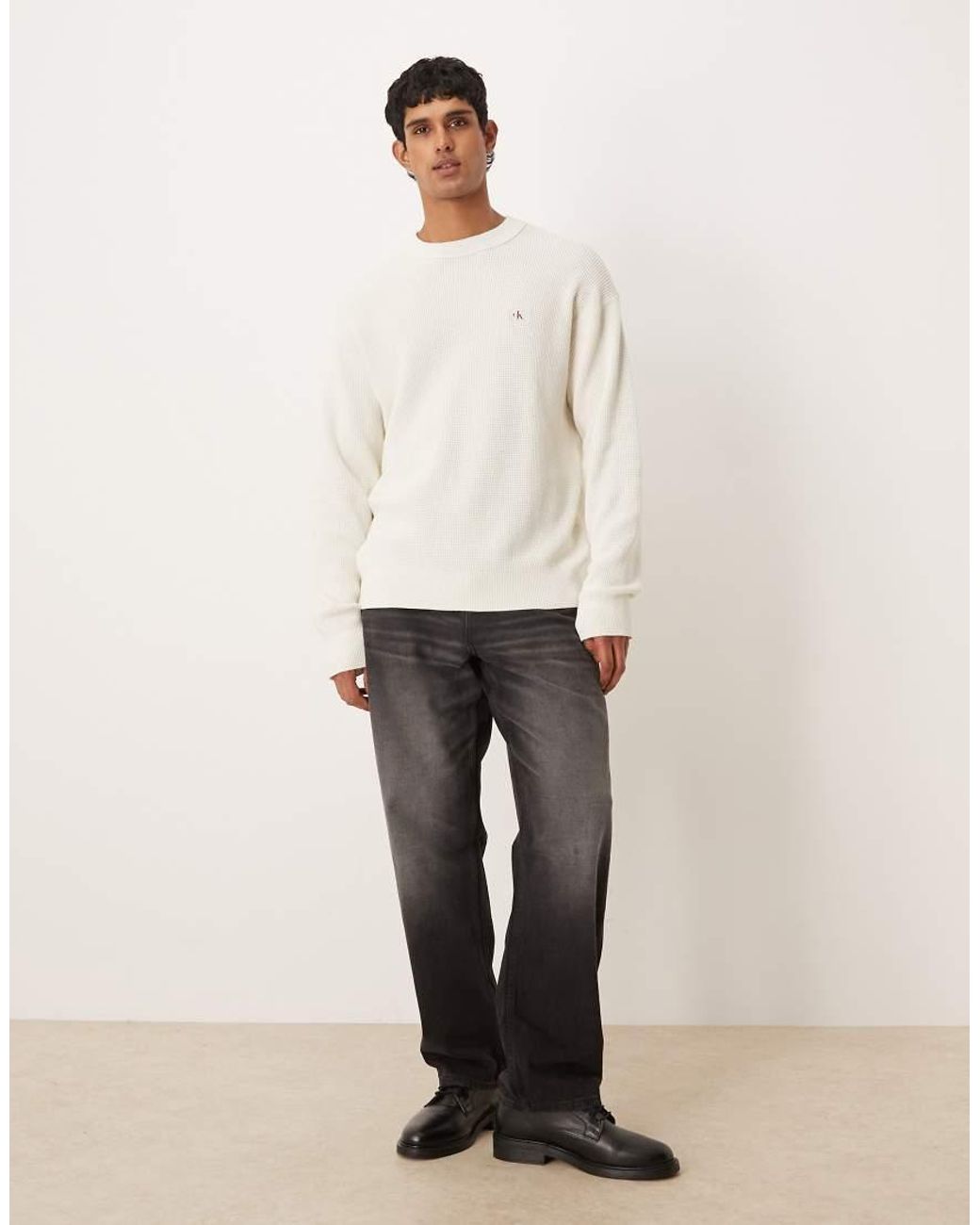 Calvin Klein Natural Badge Crew Neck Jumper for men