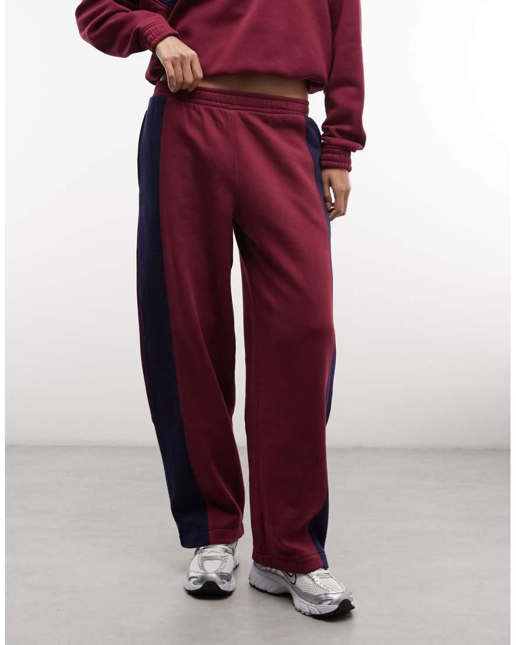ASOS Red Panelled Track Sweatpants