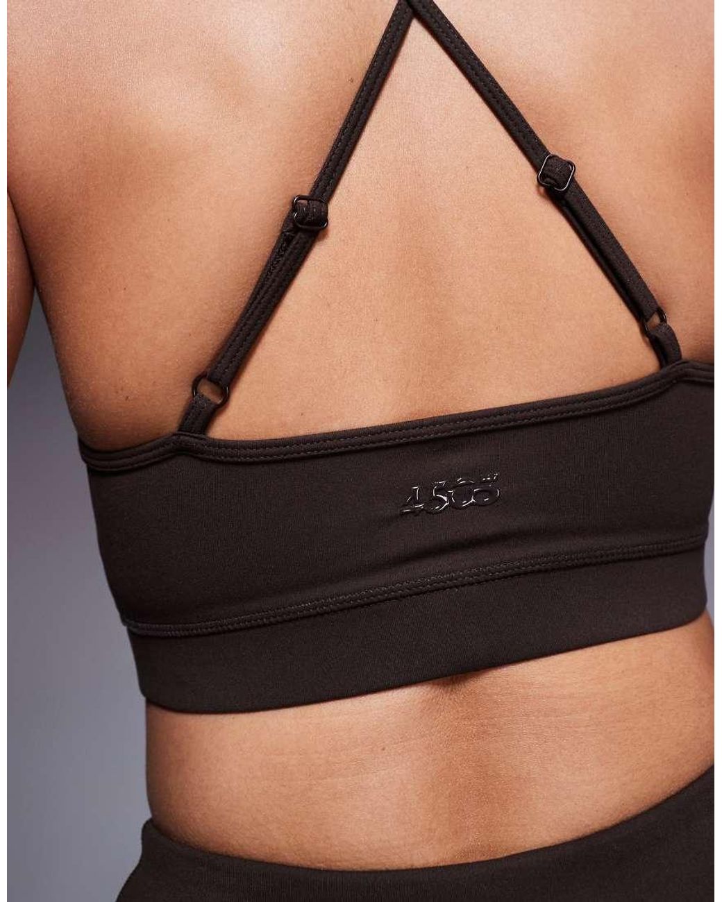 4505 Black Icon Soft Touch Medium Support Sports Bra With Adjustable Straps