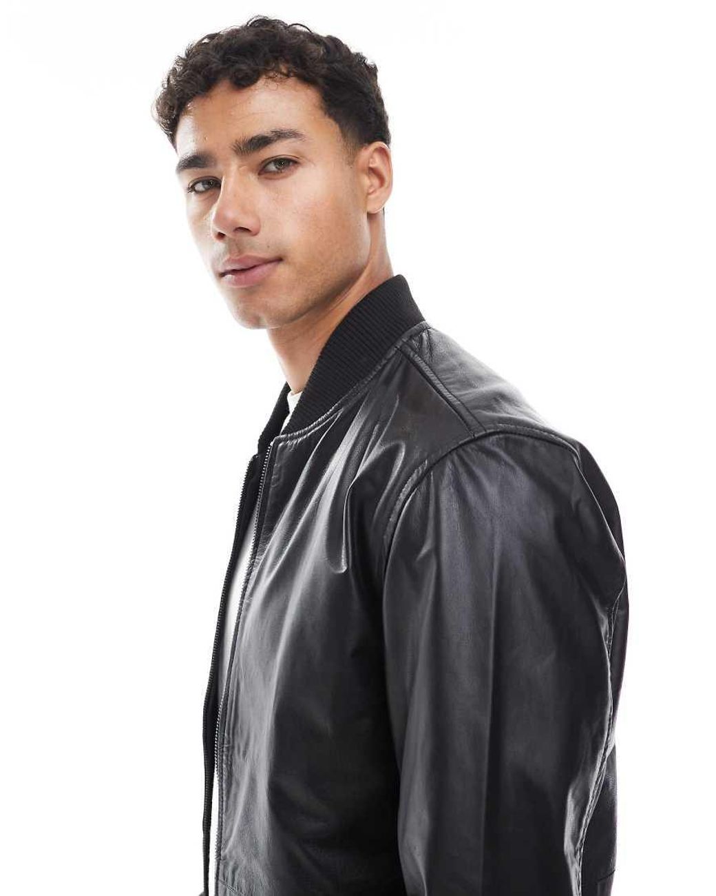 JJ Rebel Blue Real Leather Bomber for men