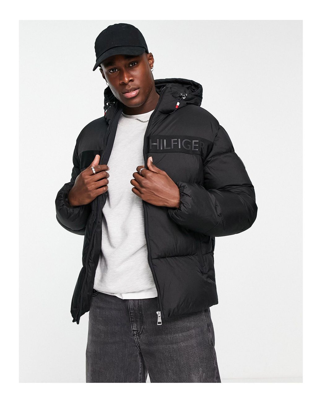 Tommy Hilfiger Ny High Loft Hooded Puffer Jacket in Black for Men | Lyst