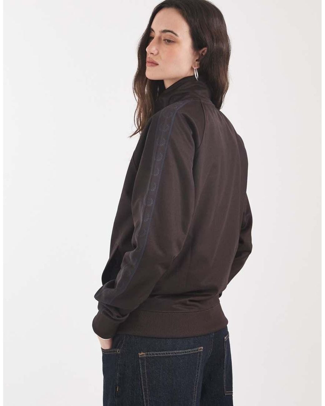 Fred Perry Black Contrast Tape Track Jacket