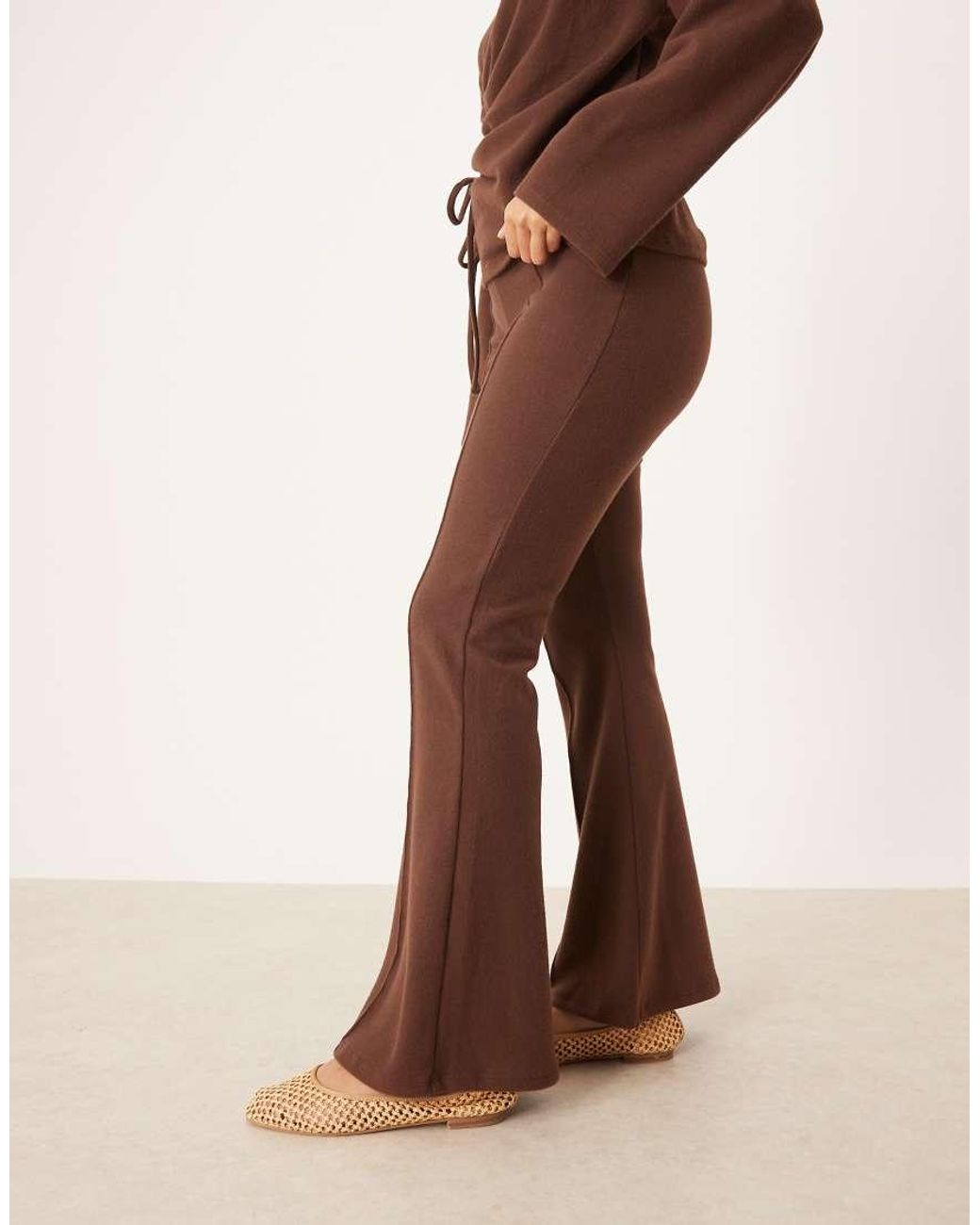 ASOS Brown Supersoft Flare Trouser Co-ord