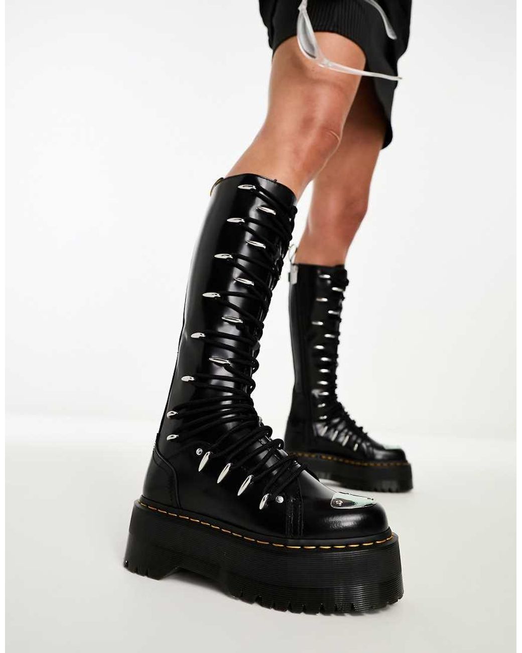 【新品未使用】Dr.Martens 1B60 LTT MAX 24cm Dr Martens 1B60 LTT Max double quad sole platform knee boots
