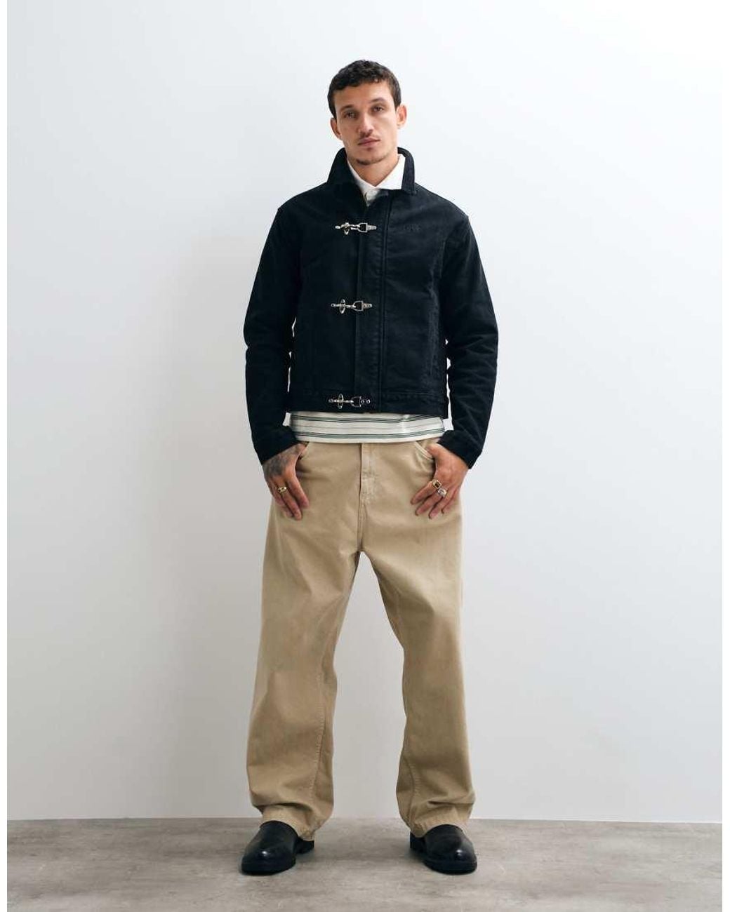 Colt MCR Blue Colt Premium Boxy Fit Canvas Fireman Clasp Jacket for men