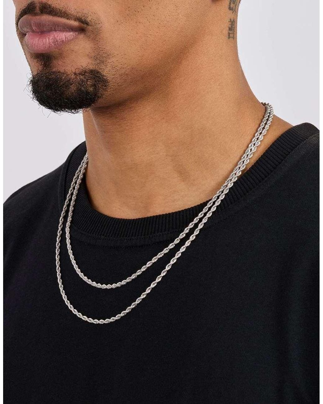 CERNUCCI White 6Mm Double Rope Chain for men