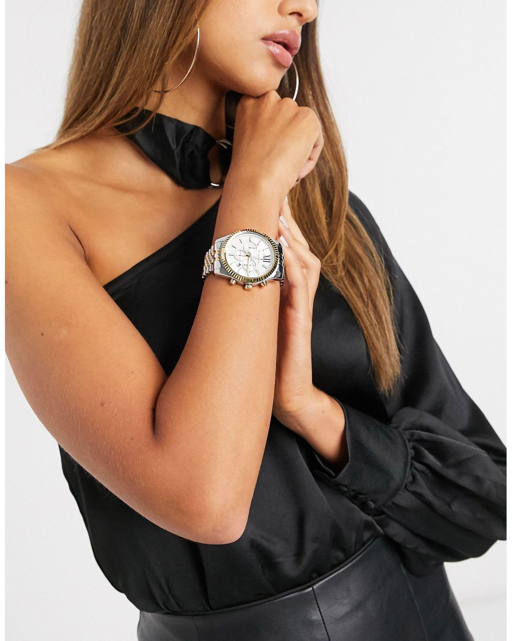Michael Kors mk8344 lexington armbanduhr in Mettallic Lyst DE