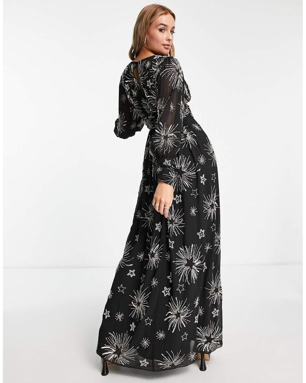 Miss Selfridge Maxi Miss Selfridge Floral Print Long Sleeve Maxi Dress ASOS