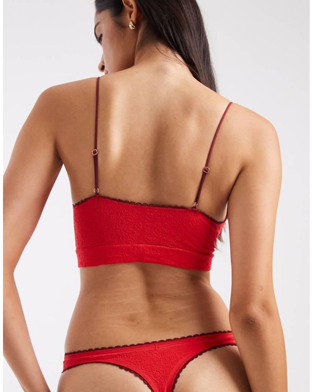 Free People Red Seamless Thong