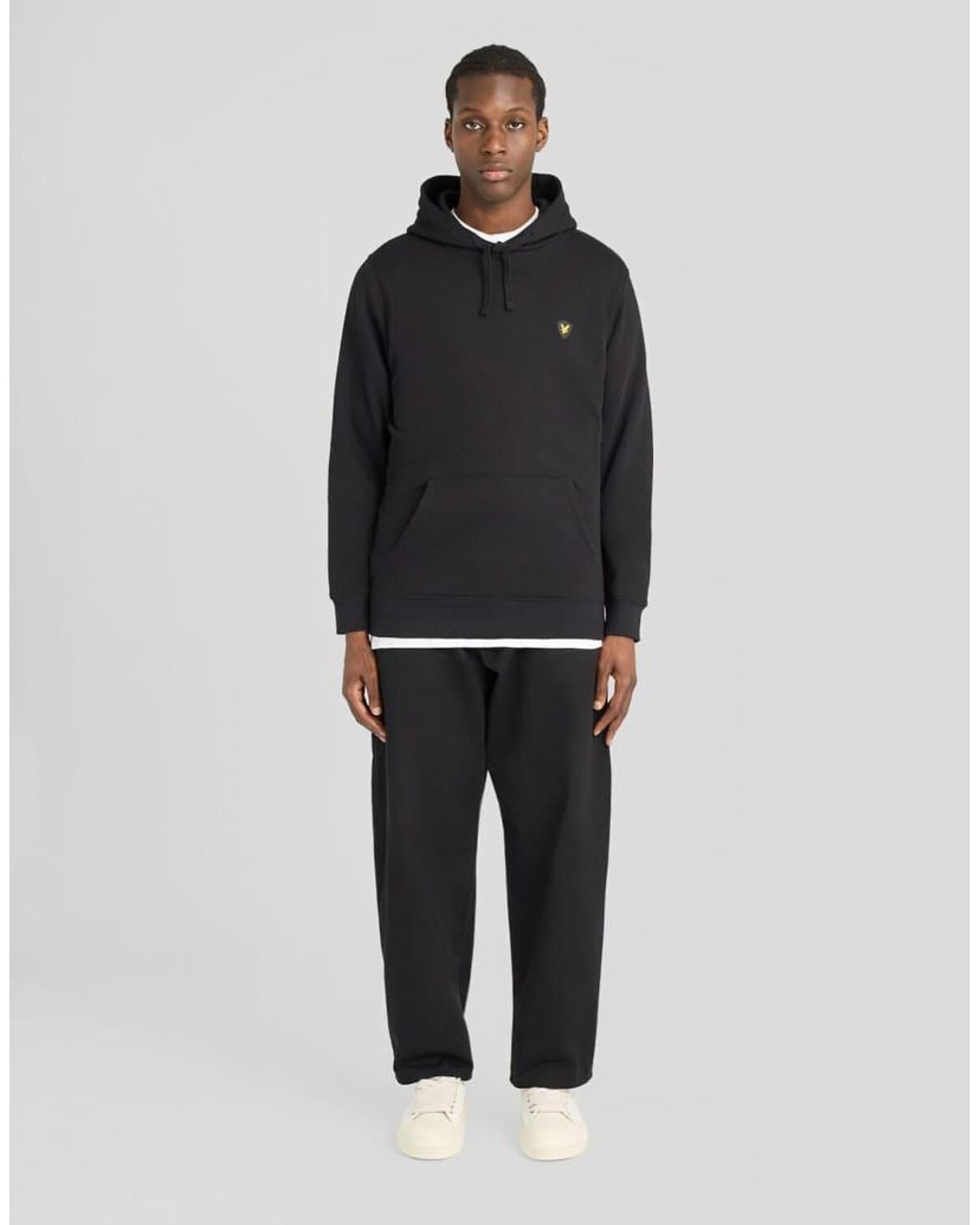 Lyle & Scott Blue Mid Layers Shield Badge Pullover Hoodie for men