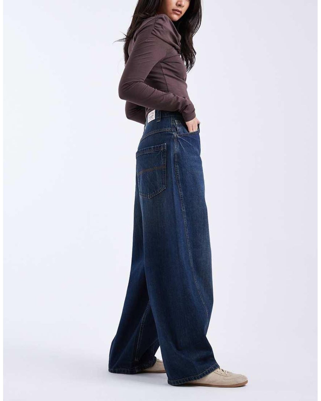 Collusion Blue Circular Design Collection Xl Balloon Jeans