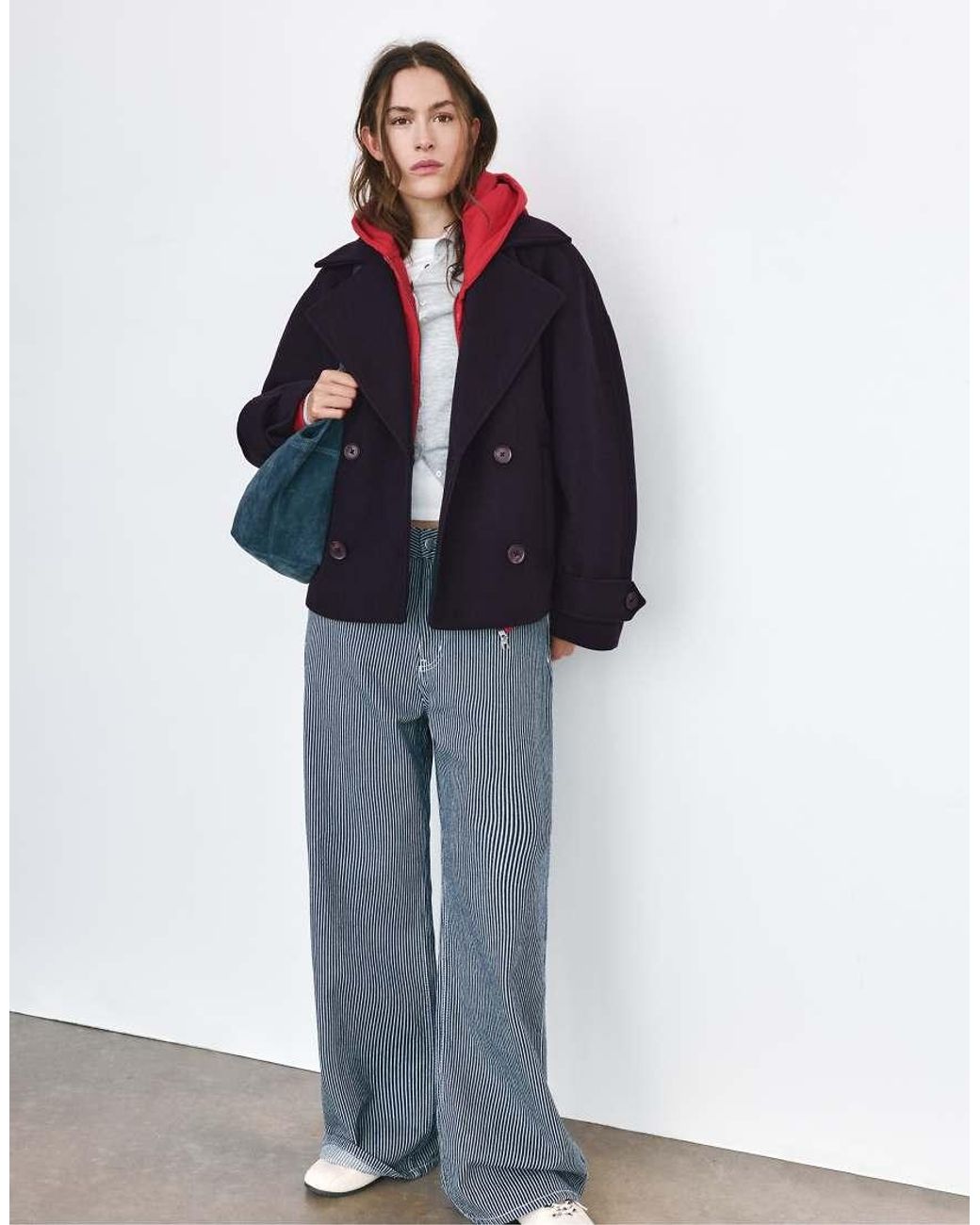 Pull&Bear Blue Short Coat