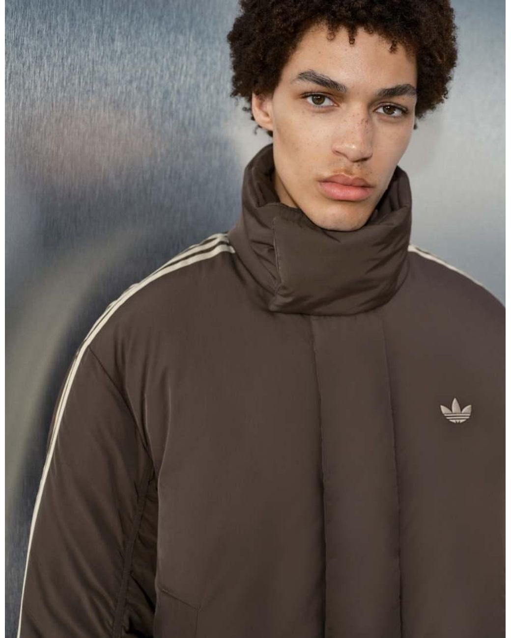 adidas Originals x ASOS Brown Oversized Puffer Jacket for men