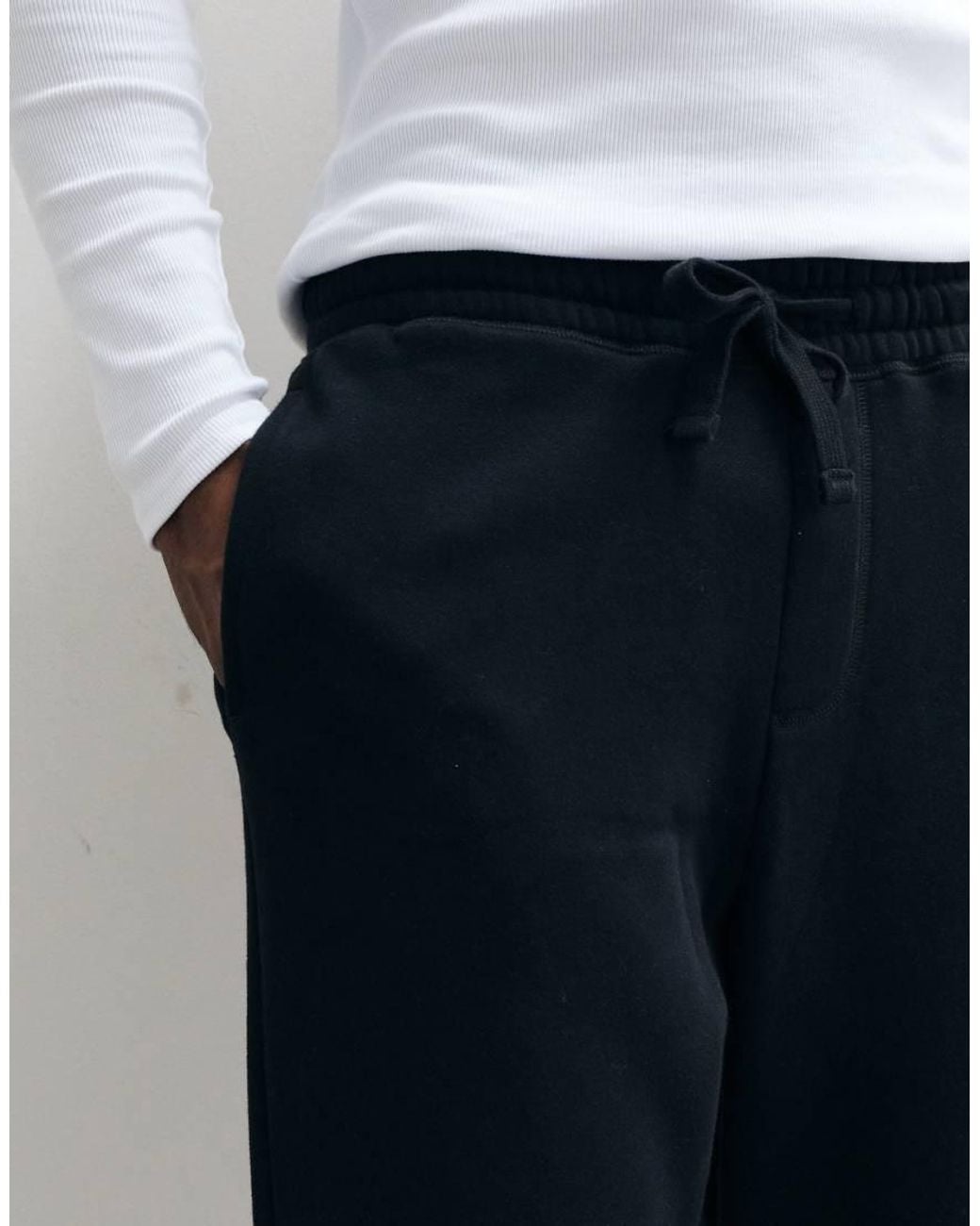 Hollister White Open Cuff Joggers for men