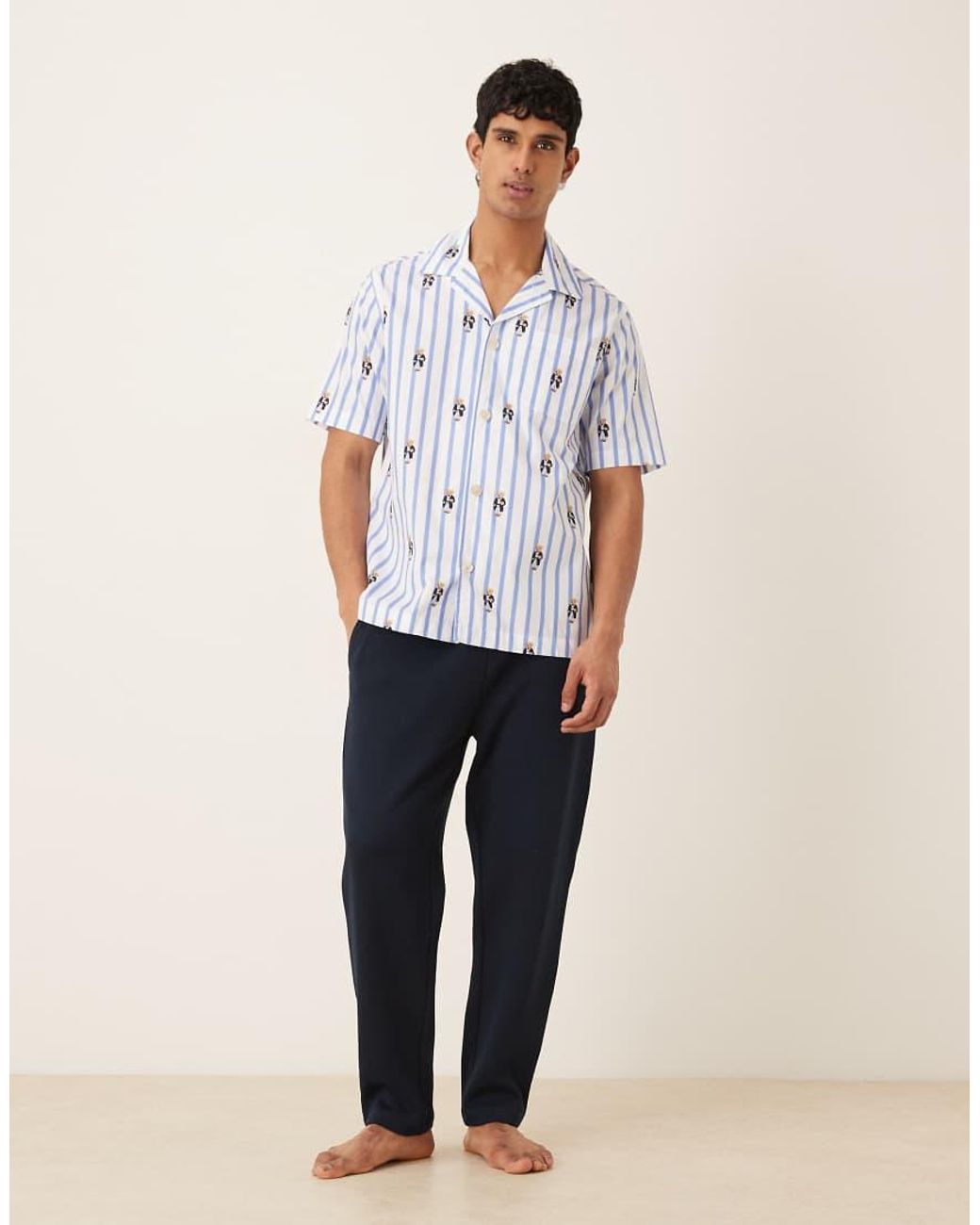 Polo Ralph Lauren White Bear Graphic Sleep Shirt for men