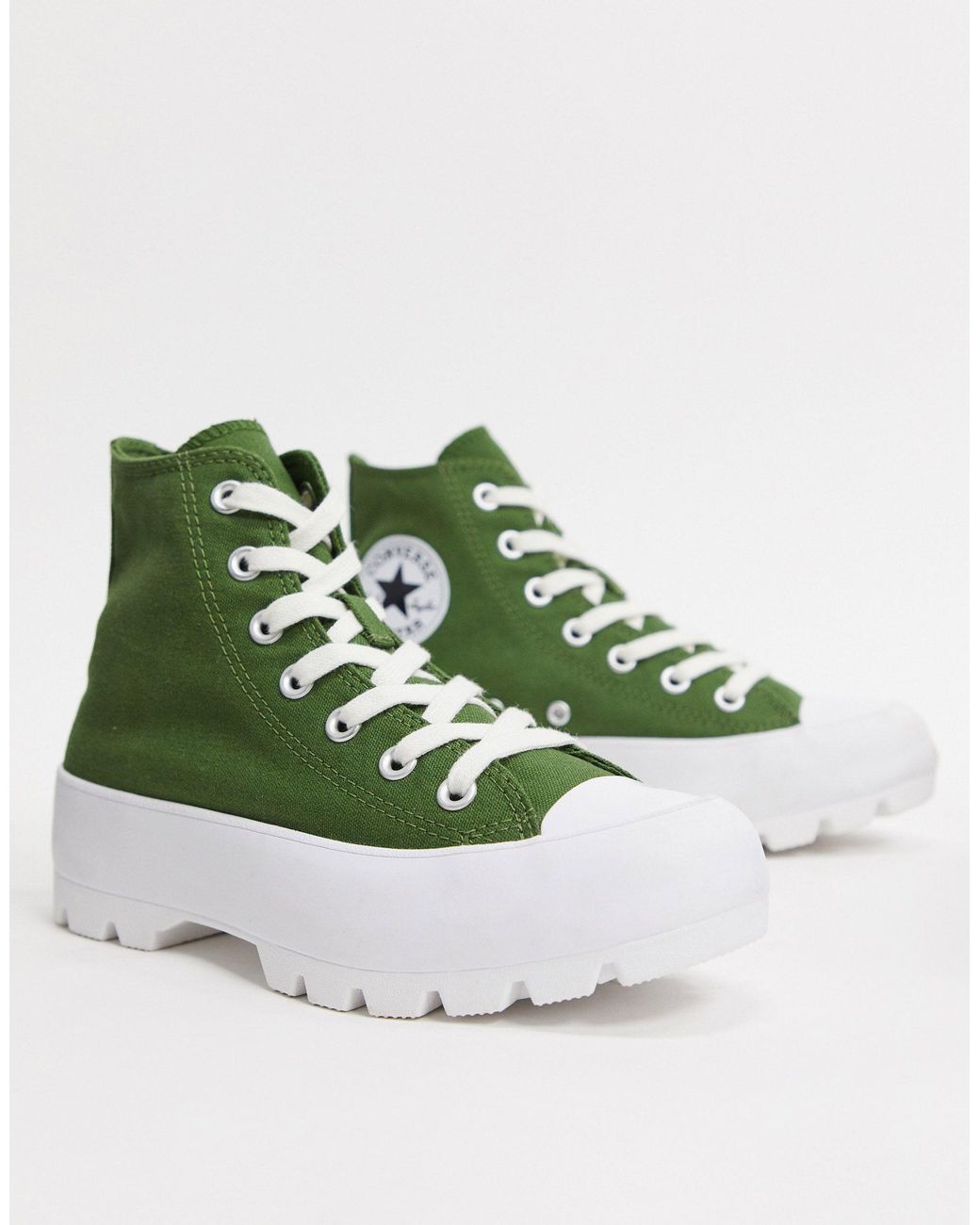 Chuck Taylor - Baskets montantes à semelles épaisses Converse en coloris  Vert | Lyst