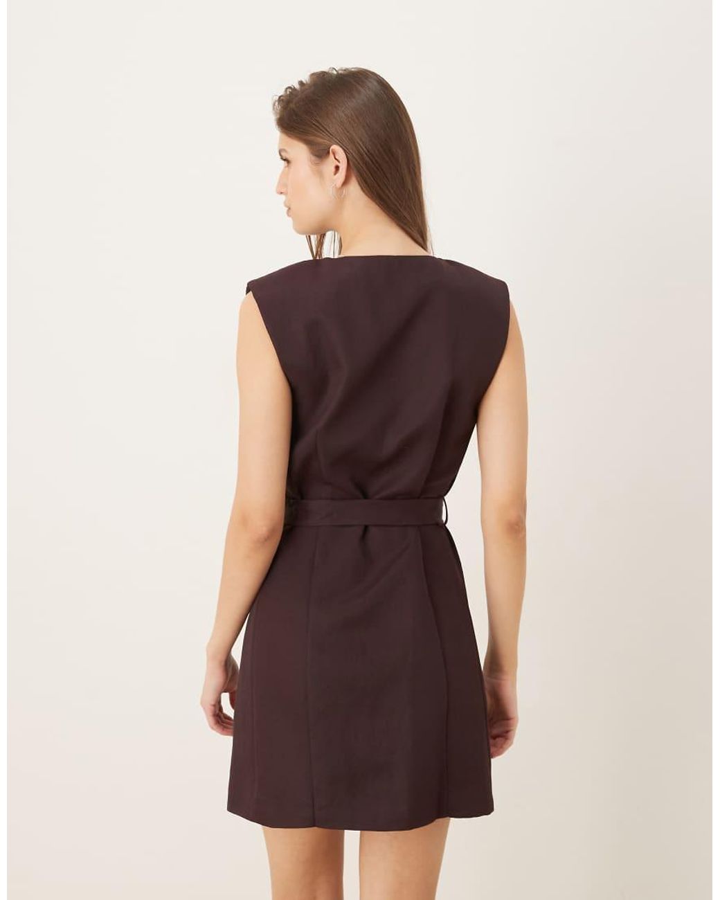 Mango Red Tailo Sleeveless Mini Dress