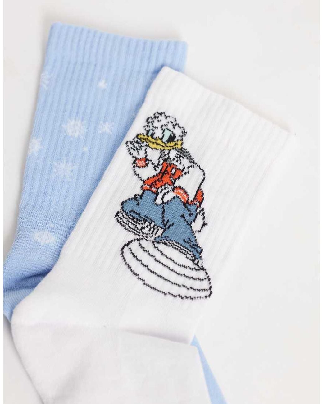 ASOS Blue 2 Pack Disney Socks With Donald Duck Graphic for men