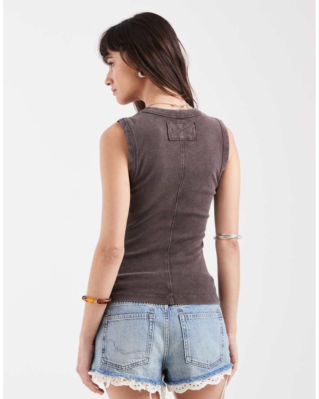 Free People Blue Murphy Tank Top
