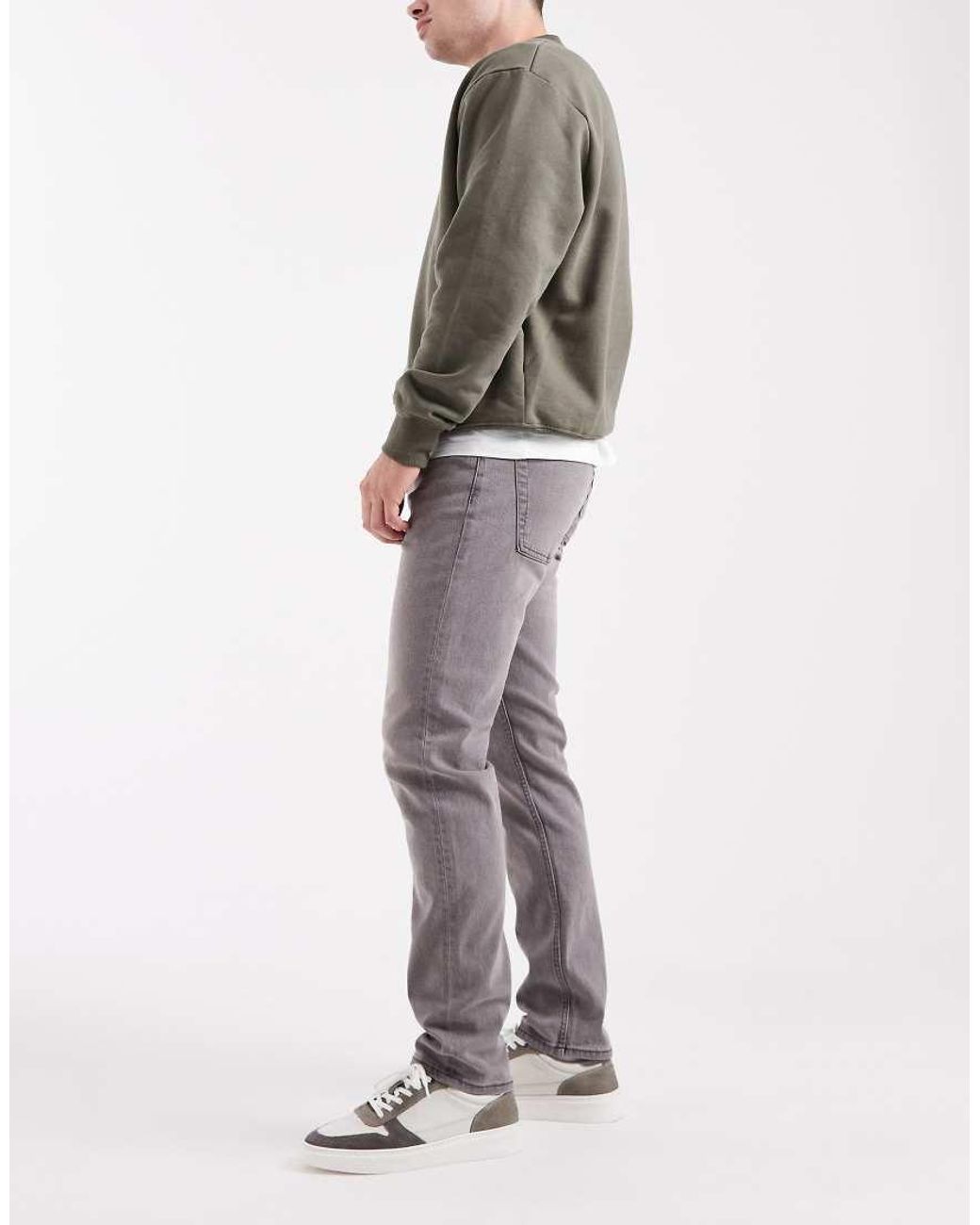 Only & Sons Gray Weft Regular Fit Jeans for men