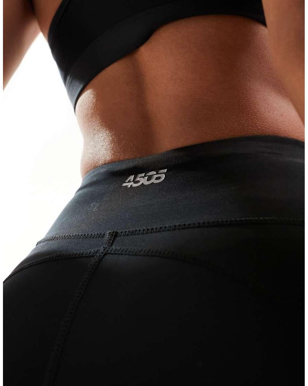 4505 Black Icon Active Tie Waist Run Legging With Phone Pocket