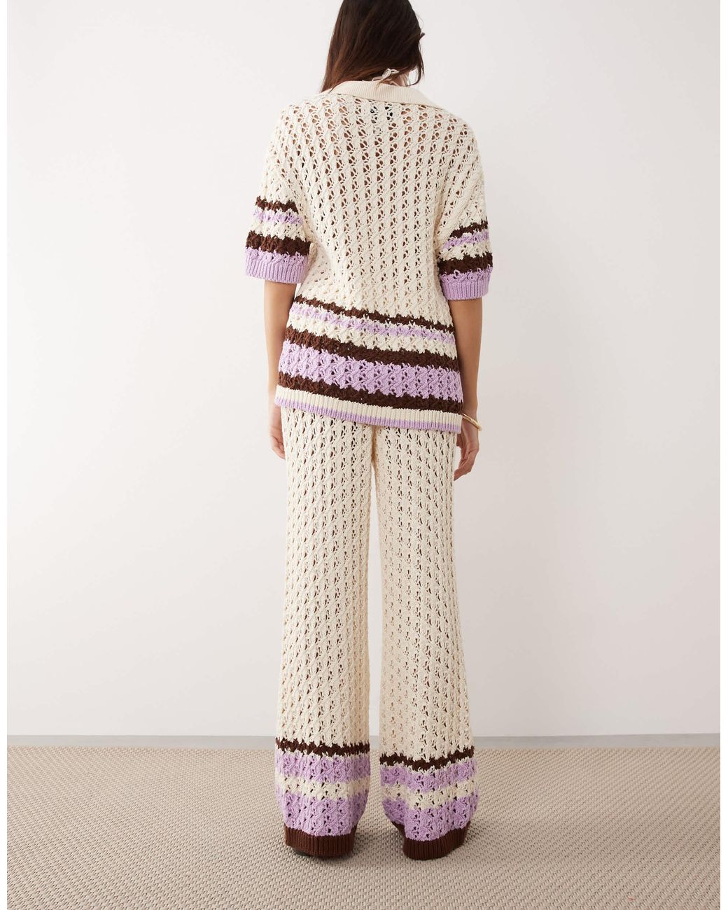 ARRANGE Natural Crochet Pants
