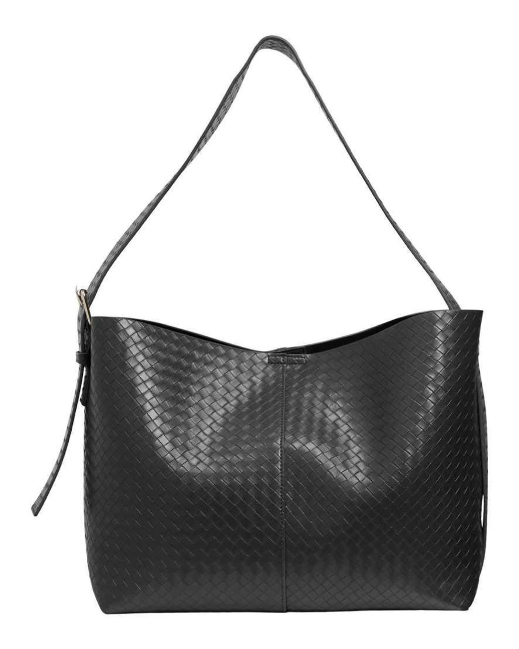 Object Black Gael Braided Shopper Bag