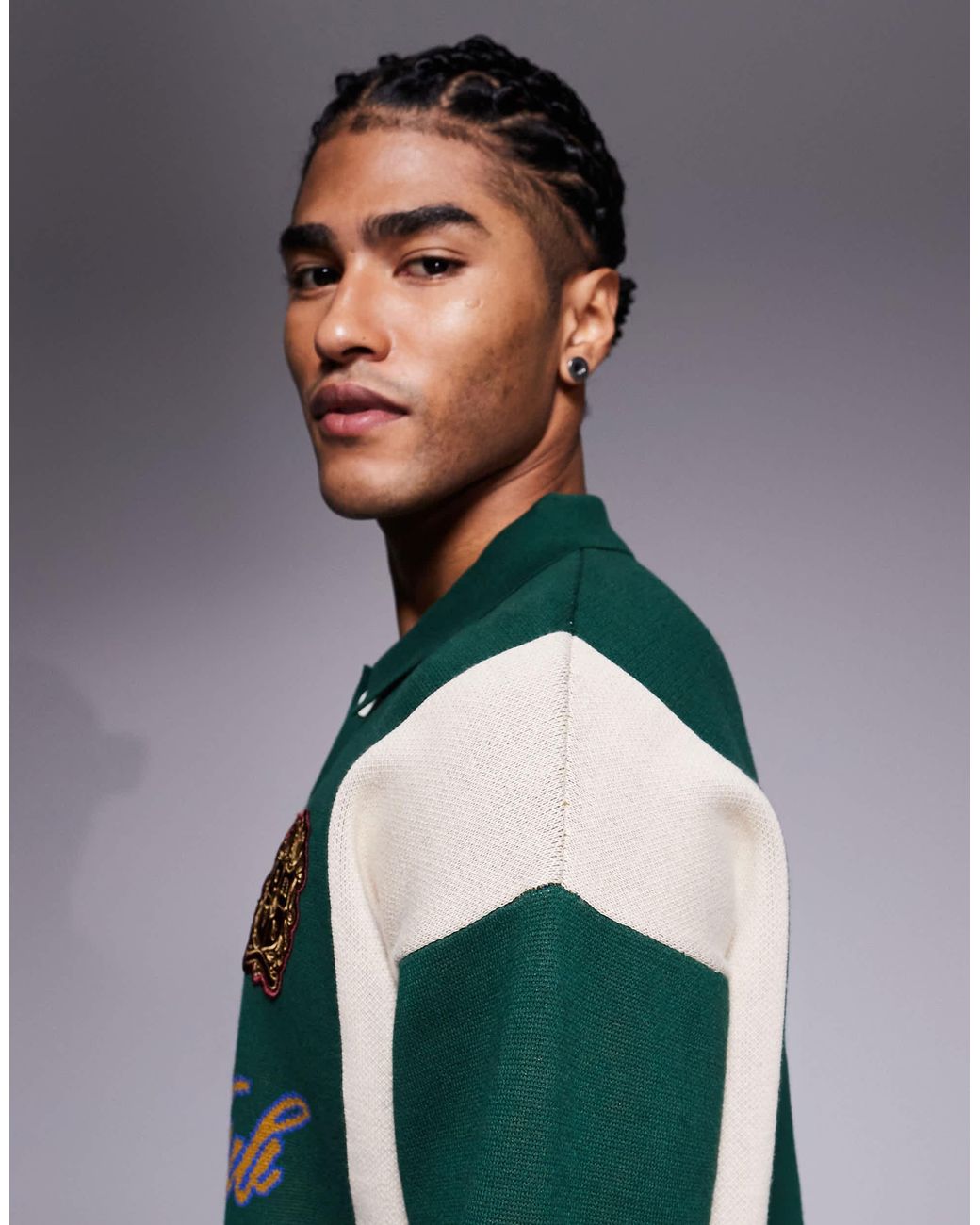 Polo en maille à manches longues avec logo Prohibited pour homme en coloris Green