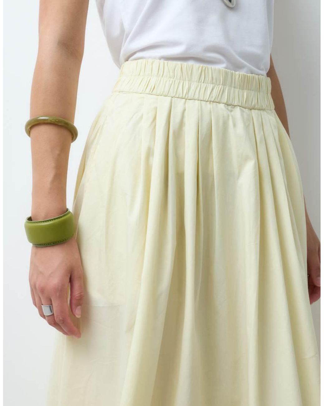 ASOS White Asos Design Tall Elasticated Waist Volume Maxi Skirt