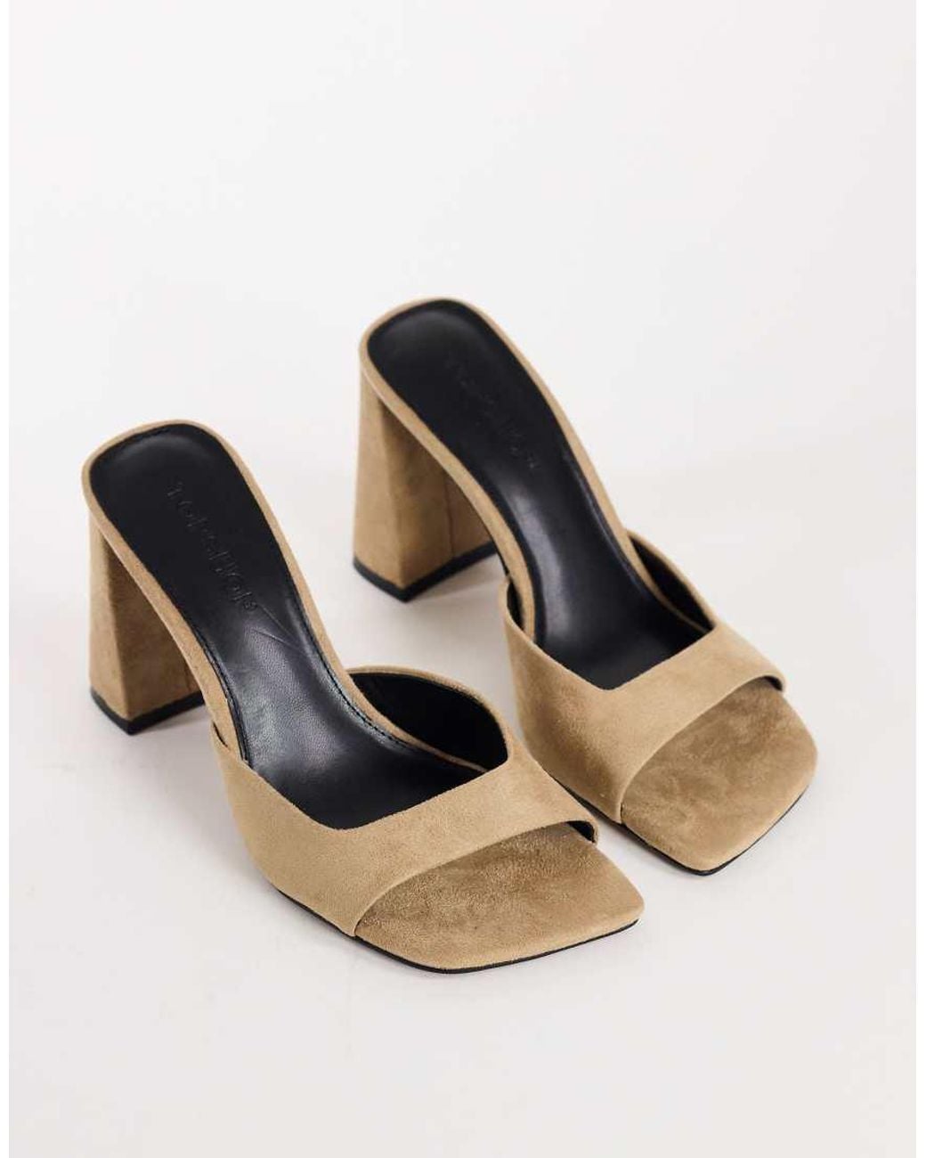 TOPSHOP Natural Walter High Heeled Mule