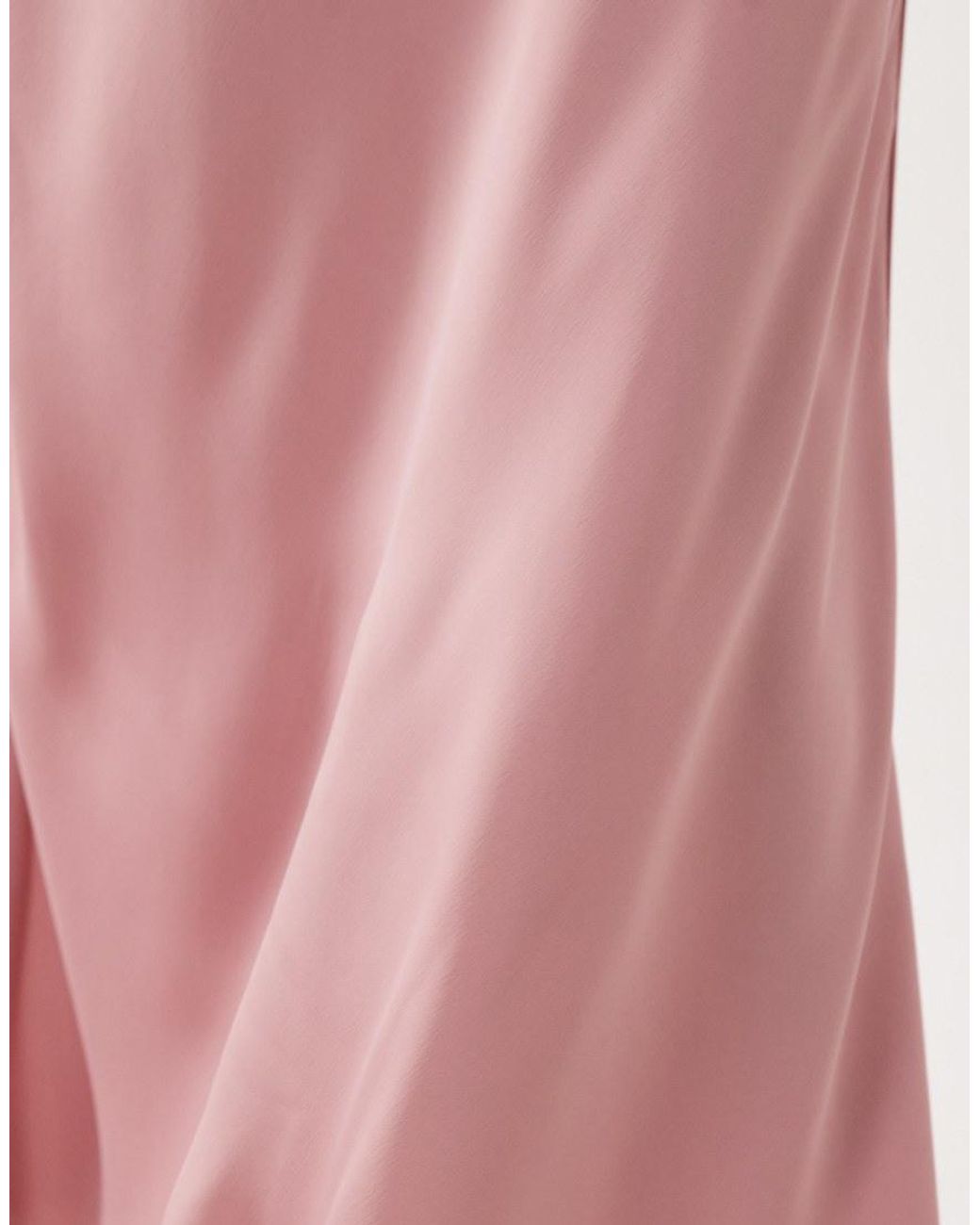Y.A.S Pink Satin Midi Skirt